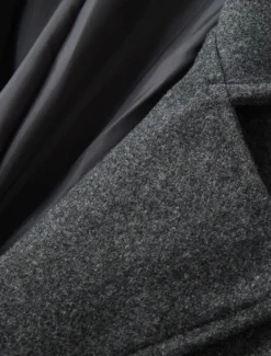 Men's Winter Coat Overcoat Long Trench Coat Outdoor Daily Wear Fall Winter Polyester Outerwear Clothing Apparel Fashion Streetwear Plain Lapel Double Breasted