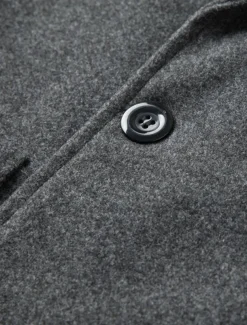 Men's Winter Coat Overcoat Long Trench Coat Outdoor Daily Wear Fall Winter Polyester Outerwear Clothing Apparel Fashion Streetwear Plain Lapel Double Breasted