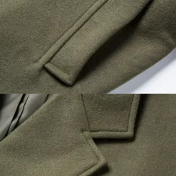 Men's Winter Coat Overcoat Business Casual Fall Winter Polyester Windproof Warm Outerwear Clothing Apparel Stylish Casual non-printing Pure Color Pocket Lapel Open Front