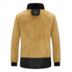 Men's Winter Coat Parka Pocket Polyster Fleece lined Vacation Daily Wear Date Regular Fashion Casual Comfortable Thermal Warm Fall & Winter Solid / Plain Color Black Puffer Jacket