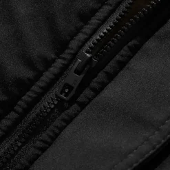 Men's Winter Coat Parka Pocket Polyster Fleece lined Vacation Daily Wear Date Regular Fashion Casual Comfortable Thermal Warm Fall & Winter Solid / Plain Color Black Puffer Jacket