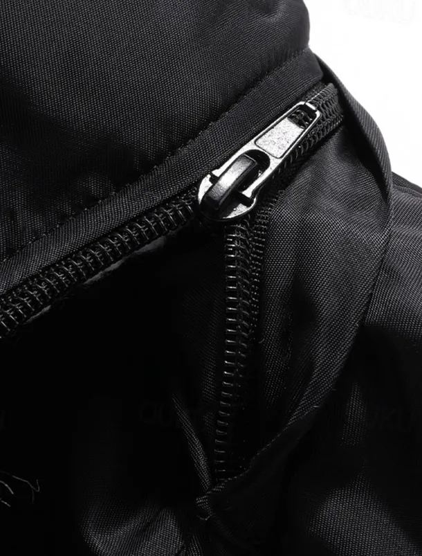 Men's Winter Coat Parka Pocket Polyster Fleece lined Vacation Daily Wear Date Regular Fashion Casual Comfortable Thermal Warm Fall & Winter Solid / Plain Color Black Red Blue Puffer Jacket
