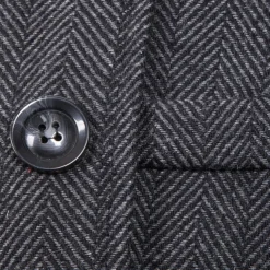 Men's Winter Coat Peacoat Coat Business Casual Winter Cotton Blend Warm Outerwear Clothing Apparel Stylish Classic & Timeless non-printing Solid Color Pocket Stand Collar Double Breasted