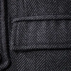 Men's Winter Coat Peacoat Coat Business Casual Winter Cotton Blend Warm Outerwear Clothing Apparel Stylish Classic & Timeless non-printing Solid Color Pocket Stand Collar Double Breasted