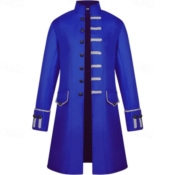 Men's Winter Coat Peacoat Coat Business Casual Winter Fall Cotton Blend Windproof Warm Outerwear Clothing Apparel Stylish Casual non-printing Pure Color Pocket Stand Collar Single Breasted