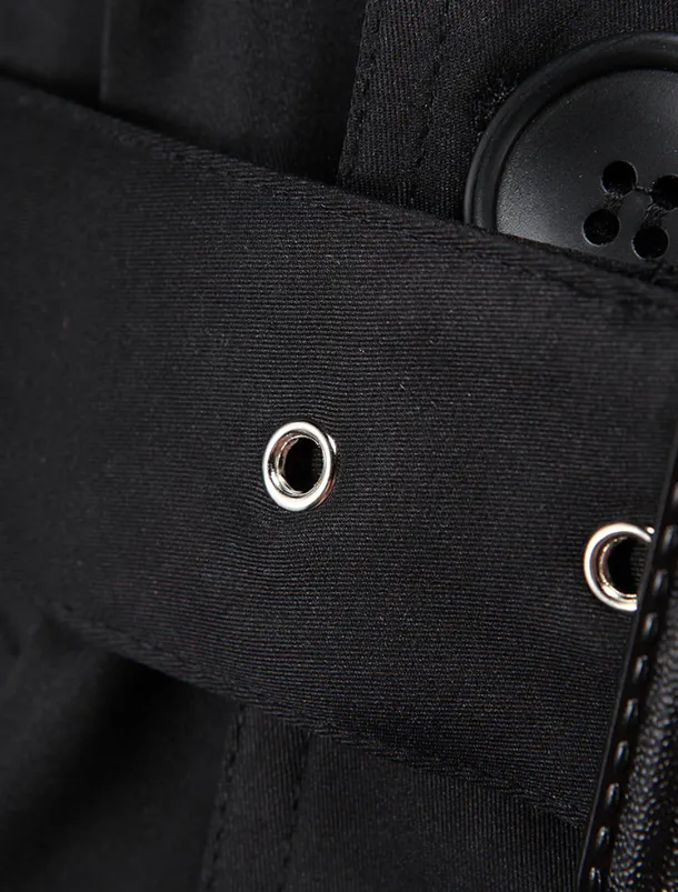 Men's Winter Coat Peacoat Trench Coat Street Business Fall Winter Polyester Thermal Warm Breathable Outerwear Clothing Apparel Casual Solid Color Pocket Turndown Double Breasted