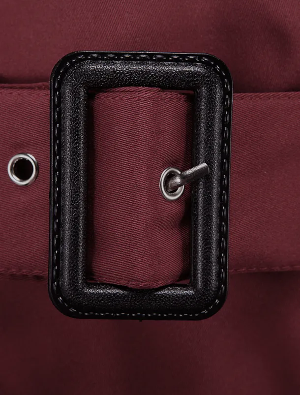 Men's Winter Coat Peacoat Trench Coat Street Business Fall Winter Polyester Thermal Warm Breathable Outerwear Clothing Apparel Casual Solid Color Pocket Turndown Double Breasted