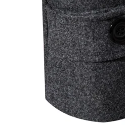 Men's Winter Coat Peacoat Trench Coat Outdoor Daily Wear Fall & Winter 95% polyester 5% cotton Outerwear Clothing Apparel Fashion Streetwear Plain Lapel Double Breasted