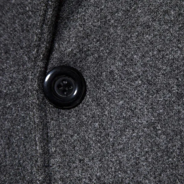 Men's Winter Coat Peacoat Trench Coat Outdoor Daily Wear Fall & Winter 95% polyester 5% cotton Outerwear Clothing Apparel Fashion Streetwear Plain Lapel Double Breasted