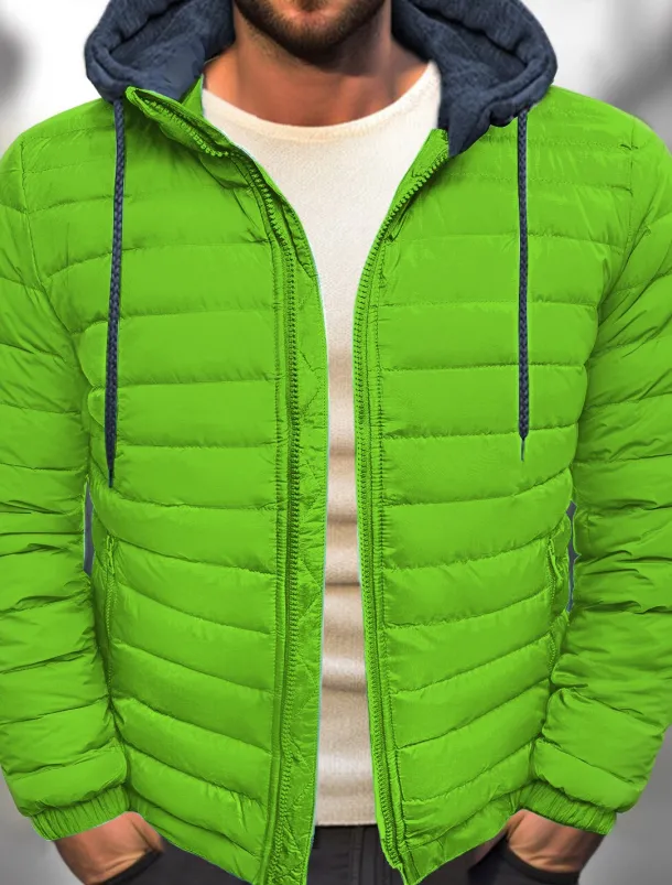 Men's Winter Coat Puffer Jacket Quilted Jacket Transition Jacket Pocket Hooded Office & Career Date Casual Daily Warm Winter Color Block Black Red Navy Blue Blue Puffer Jacket