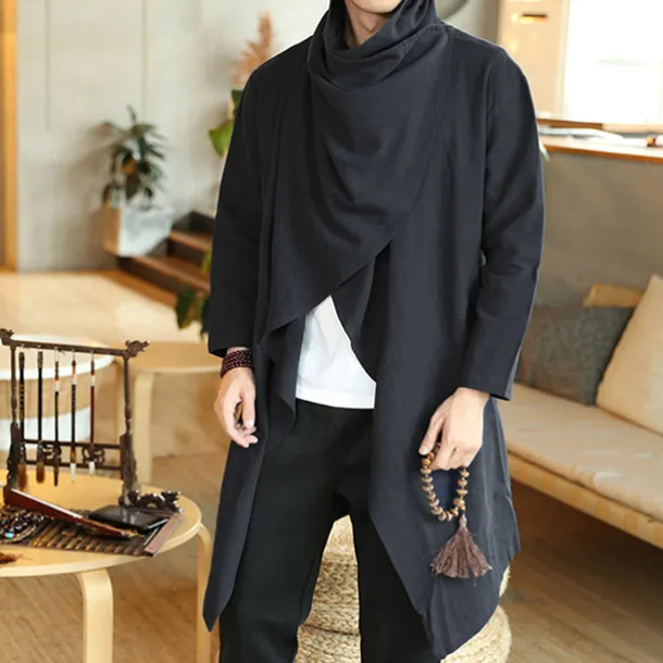 Men's Winter Coat Transition Jacket Trench Coat Cloak / Capes Vacation Business Spring Fall Cotton Blend Quick Dry Lightweight Outerwear Clothing Apparel Streetwear Stylish non-printing Pure Color