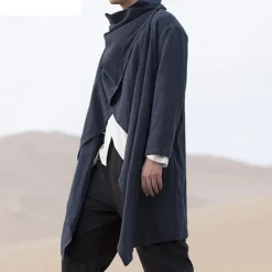 Men's Winter Coat Transition Jacket Trench Coat Cloak / Capes Vacation Business Spring Fall Cotton Blend Quick Dry Lightweight Outerwear Clothing Apparel Streetwear Stylish non-printing Pure Color