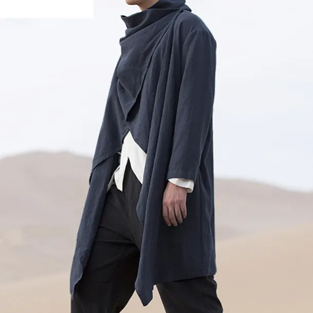 Men's Winter Coat Transition Jacket Trench Coat Cloak / Capes Vacation Business Spring Fall Cotton Blend Quick Dry Lightweight Outerwear Clothing Apparel Streetwear Stylish non-printing Pure Color