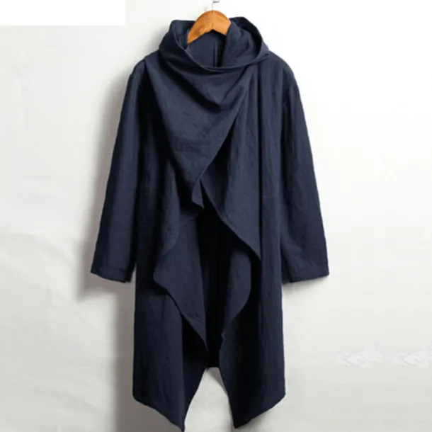 Men's Winter Coat Transition Jacket Trench Coat Cloak / Capes Vacation Business Spring Fall Cotton Blend Quick Dry Lightweight Outerwear Clothing Apparel Streetwear Stylish non-printing Pure Color