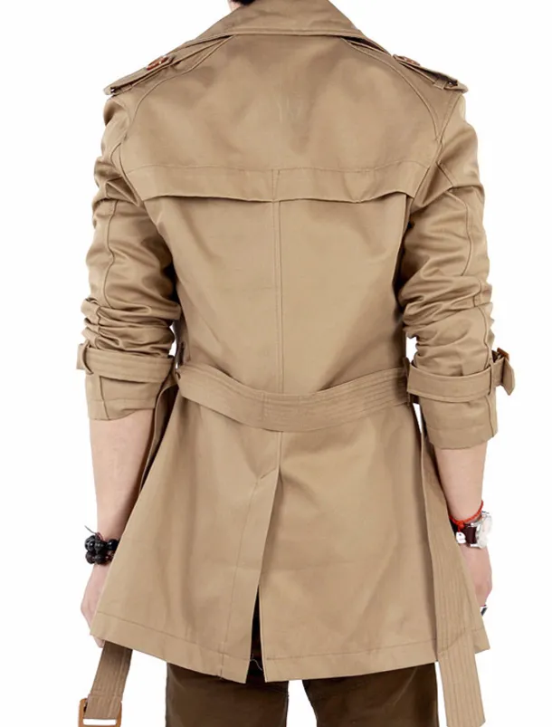 Men's Winter Coat Windbreaker Transition Jacket Field Coat Peacoat Trench Coat Overcoat Business Casual Fall Winter Cotton Outerwear Clothing Apparel Solid Colored Oversized Shirt Collar