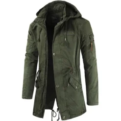 Men's Winter Coat Windbreaker Casual Jacket Trench Coat Business Casual Winter Thermal Warm Windbreaker Outerwear Clothing Apparel Classic