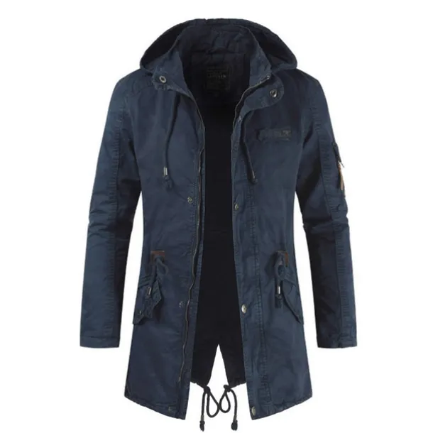 Men's Winter Coat Windbreaker Casual Jacket Trench Coat Business Casual Winter Thermal Warm Windbreaker Outerwear Clothing Apparel Classic