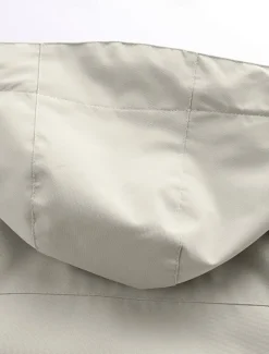 Men's Winter Coat Winter Jacket Sport Coat Raincoat Outdoor Camping & Hiking Waterproof Windbreaker Zipper Pocket Fall Winter Solid Color Fashion Streetwear Hooded Regular Wine Black White Army Green