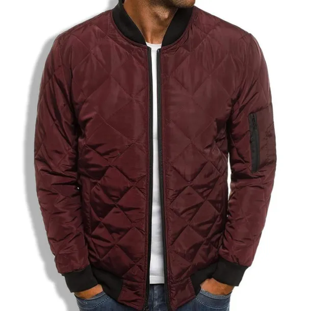 Men's Winter Coat Winter Jacket Puffer Jacket Quilted Jacket Casual Warm Winter Solid Color Classic & Timeless Navy Wine Red ArmyGreen Black Red Jacket