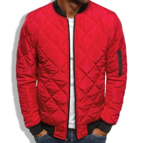 Men's Winter Coat Winter Jacket Puffer Jacket Quilted Jacket Casual Warm Winter Solid Color Classic & Timeless Navy Wine Red ArmyGreen Black Red Jacket