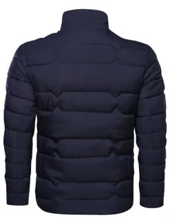 Men's Winter Coat Winter Jacket Puffer Jacket Zipper Pocket Polyster Pocket Office & Career Date Casual Daily Regular Fashion Casual Windproof Warm Winter Plain Black Navy Blue Gray Puffer Jacket