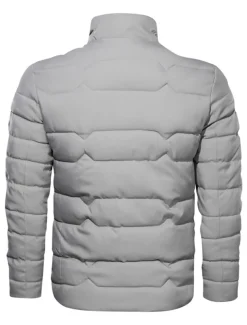 Men's Winter Coat Winter Jacket Puffer Jacket Zipper Pocket Polyster Pocket Office & Career Date Casual Daily Regular Fashion Casual Windproof Warm Winter Plain Black Navy Blue Gray Puffer Jacket