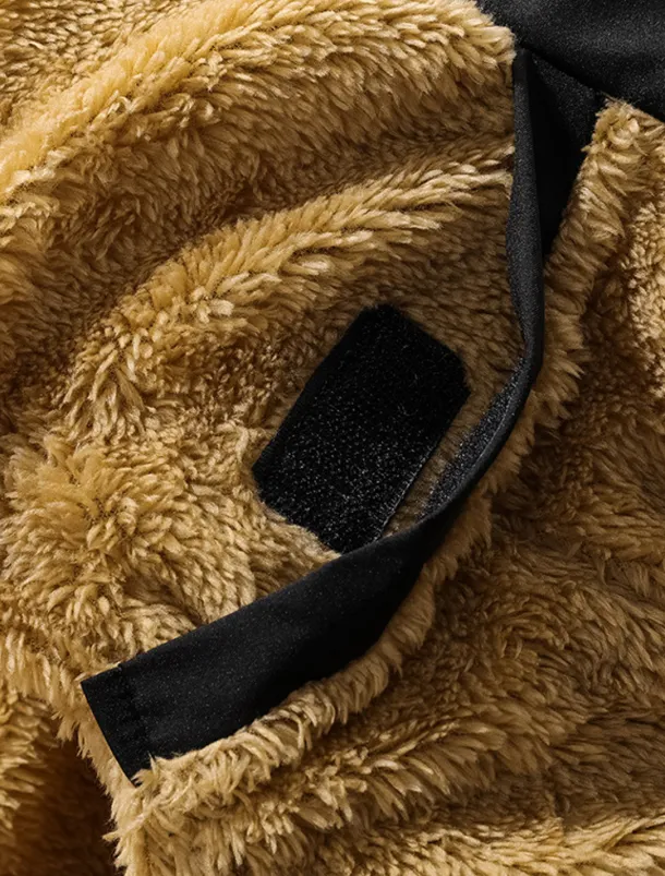 Men's Winter Coat Winter Jacket Puffer Jacket Fleece Jacket Zipper Pocket Polyster Pocket Outdoor Date Casual Daily Regular Fashion Casual Windproof Warm Winter Plain Black Puffer Jacket