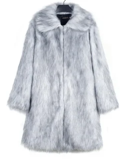 Men's Winter Coat Winter Jacket Fur Coat Daily Wear Vacation Soft Outdoor Pocket Winter Pure Color Warm Ups Comfort Lapel Black White Brown Light Grey Dark Coffee Jacket