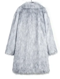 Men's Winter Coat Winter Jacket Fur Coat Daily Wear Vacation Soft Outdoor Pocket Winter Pure Color Warm Ups Comfort Lapel Black White Brown Light Grey Dark Coffee Jacket