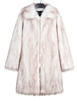 Men's Winter Coat Winter Jacket Fur Coat Daily Wear Vacation Soft Outdoor Pocket Winter Pure Color Warm Ups Comfort Lapel Black White Brown Light Grey Dark Coffee Jacket