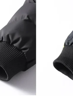 Men's Winter Coat Winter Jacket Puffer Jacket Quilted Jacket Pocket Full Zip Print Outdoor Street Daily Regular Sporty Casual Warm Breathable Fall Winter Letter Black Yellow Red Khaki Puffer Jacket