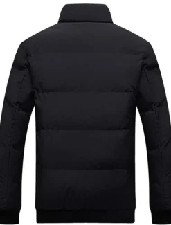 Men's Winter Coat Winter Jacket Puffer Jacket Zipper Pocket Polyster Pocket Outdoor Date Casual Daily Regular Fashion Casual Thermal Warm Windproof Winter Plain Black White Red Green Puffer Jacket