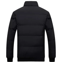 Men's Winter Coat Winter Jacket Puffer Jacket Cardigan Pocket Zipper Pocket Going out Casual Daily Hiking Windproof Warm Winter Pure Color Black Red Light Grey Army Green Puffer Jacket