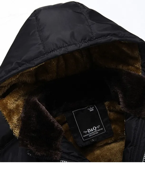 Men's Winter Coat Winter Jacket Puffer Jacket Quilted Jacket Camping & Hiking Warm Winter Solid Color Bright Black Black Puffer Jacket