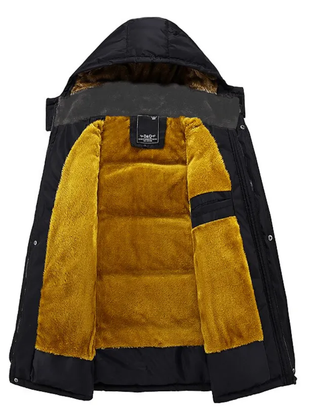 Men's Winter Coat Winter Jacket Puffer Jacket Quilted Jacket Camping & Hiking Warm Winter Solid Color Bright Black Black Puffer Jacket