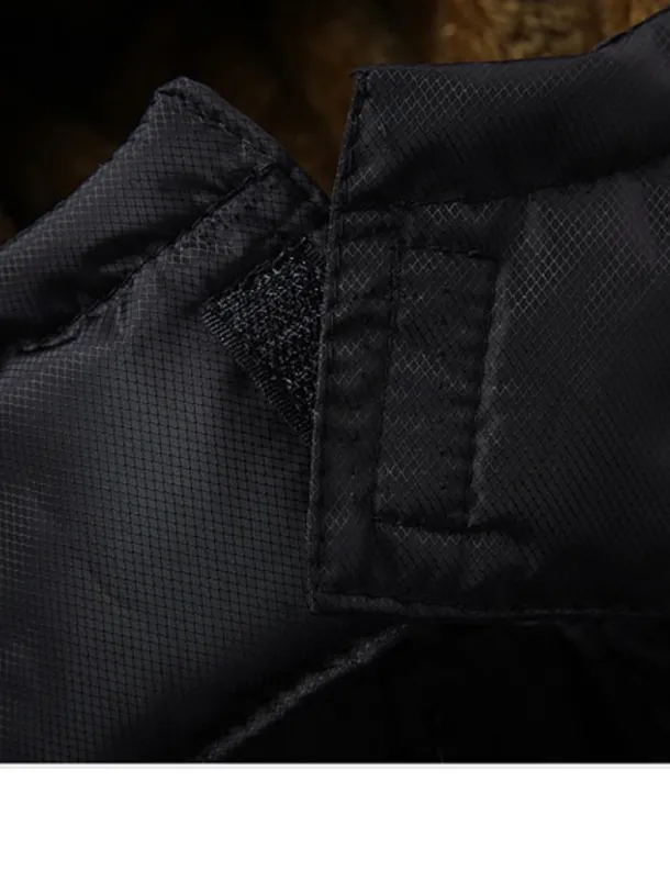 Men's Winter Coat Winter Jacket Puffer Jacket Quilted Jacket Camping & Hiking Warm Winter Solid Color Bright Black Black Puffer Jacket