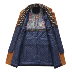 Men's Winter Coat Wool Coat Overcoat Business Casual Winter 52% Wool Windproof Warm Outerwear Clothing Apparel Stylish Classic & Timeless non-printing Solid Color Pocket Stand Collar Single Breasted