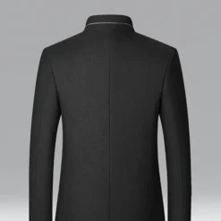 Men's Winter Coat Wool Coat Overcoat Business Daily Wear Winter Wool Thermal Warm Outdoor Outerwear Clothing Apparel Fashion Warm Ups Solid Colored Pocket Standing Collar Single Breasted