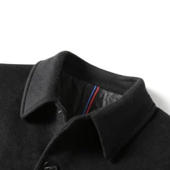 Men's Winter Coat Wool Coat Overcoat Vacation Business Winter Wool Thermal Warm Outdoor Outerwear Clothing Apparel Fashion Warm Ups Solid Colored Pocket Lapel Single Breasted