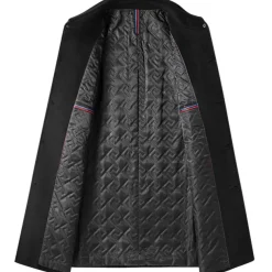 Men's Winter Coat Wool Coat Overcoat Vacation Business Winter Wool Thermal Warm Outdoor Outerwear Clothing Apparel Fashion Warm Ups Solid Colored Pocket Lapel Single Breasted