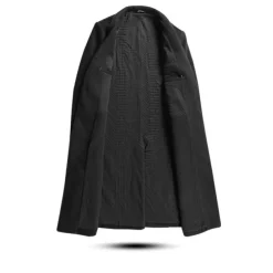 Men's Winter Coat Wool Coat Overcoat Outdoor Work Fall & Winter Wool Outerwear Clothing Apparel Basic Solid Colored Shirt Collar Single Breasted