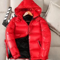 Men's Winter Jacket Down Jacket Puffer Jacket Padded Pocket White Duck Down Daily Wear Date Vacation Regular Fashion Casual Comfortable Thermal Warm Fall & Winter Solid / Plain Color Black Red Puffer