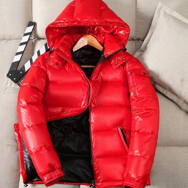 Men's Winter Jacket Down Jacket Puffer Jacket Padded Pocket White Duck Down Daily Wear Date Vacation Regular Fashion Casual Comfortable Thermal Warm Fall & Winter Solid / Plain Color Black Red Puffer
