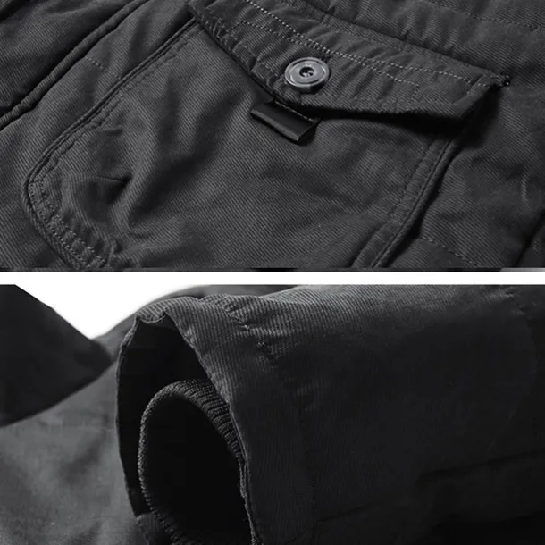 Men's Winter Jacket Fleece Jacket Casual Jacket Daily Vacation Thermal Warm Pocket Fleece Fall & Winter Plain Fashion Streetwear Hooded Regular Black Royal Blue Khaki Army Green Jacket