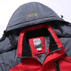 Men's Winter Jacket Fleece Jacket Raincoat Hiking Jacket Outdoor Daily Wear Warm Pocket Fall Winter Color Block Fashion Streetwear Hooded Regular Black Red Royal Blue Blue Ink Blue Jacket
