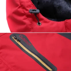 Men's Winter Jacket Fleece Jacket Softshell Windbreaker Climbing Snow Sports Thermal Warm Waterproof Hooded Sportswear