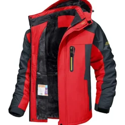 Men's Winter Jacket Fleece Jacket Softshell Windbreaker Climbing Snow Sports Thermal Warm Waterproof Hooded Sportswear