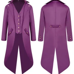 Men's Winter Jacket Trench Coat Cloak / Capes Party Halloween Fall Winter Nylon Waterproof Outerwear Clothing Apparel Fashion Cosplay Vintage Style