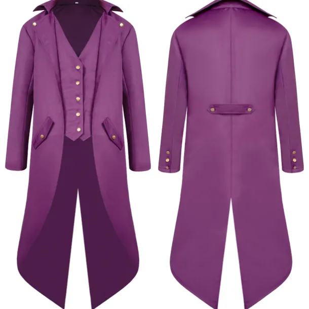 Men's Winter Jacket Trench Coat Cloak / Capes Party Halloween Fall Winter Nylon Waterproof Outerwear Clothing Apparel Fashion Cosplay Vintage Style