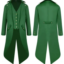 Men's Winter Jacket Trench Coat Cloak / Capes Party Halloween Fall Winter Nylon Waterproof Outerwear Clothing Apparel Fashion Cosplay Vintage Style